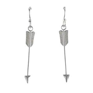 Silver arrow earrings